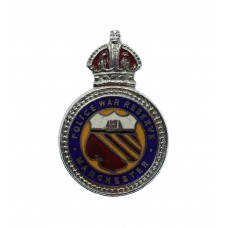 Manchester City Police War Reserve Enamelled Lapel Badge - King's Crown