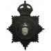 Burnley Borough Police Night Helmet Plate - King's Crown