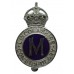 Lincolnshire Constabulary Messenger Cap Badge - King's Crown