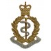 Royal Army Medical Corps (R.A.M.C.) Officer's Silvered and Gilt Cap Badge - Queen's Crown