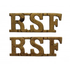 Pair of Royal Scots Fusiliers (RSF) Shoulder Titles