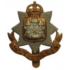 East Surrey Regiment Cap Badge - King's Crown