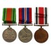 WW2 Defence Medal, War Medal and George VI Special Constabulary Long Service Medal Group of Three - Frank Trevor