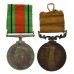 WW2 Defence Medal and London Fire Brigade Long Service Medal Pair - Senior Fireman W.H.V. Bolt, London Fire Brigade