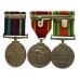 WW2 Defence Medal, Fire Brigade Long Service Medal and Civil Defence Medal Group of Three - Auxiliary Fireman William J. Hawkes