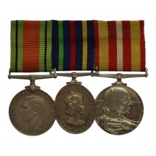 WW2 Defence Medal, Civil Defence Medal and Voluntary Medical Service Medal Group of Three - Mrs Mary J.B. Snow