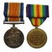 WW1 British War & Victory Medal Pair - Pte. L.J. Freeman, Tank Corps - Wounded (Gassed)