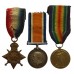 WW1 1914-15 Star Medal Trio - Cpl. T. Murdock, 2nd Bn. Rifle Brigade - Wounded In Action