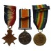 WW1 1914-15 Star Medal Trio - Cpl. T. Murdock, 2nd Bn. Rifle Brigade - Wounded In Action