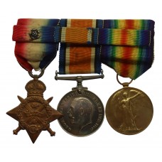 WW1 Prisoner of War 1914 Mons Star Medal Trio - Sjt. H.C.J. Barton, 1st Bn. East Lancashire Regiment 