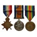 WW1 Mentioned in Despatches 1914-15 Star Medal Trio - L.Cpl. F.J. Webb, 1st Bn. Royal Marine Light Infantry (attd. X/63rd T.M. Bty.)