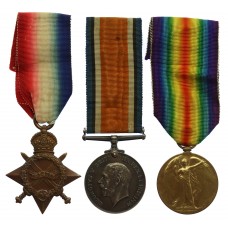 WW1 Prisoner of War 1914-15 Star Medal Trio - Pte. M.W. Andrews, 18th (2nd Bradford Pals) Bn West Yorkshire Regiment (later Royal Irish Fusiliers POW) - Wounded 1/7/16