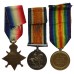 WW1 Prisoner of War 1914-15 Star Medal Trio - Pte. M.W. Andrews, 18th (2nd Bradford Pals) Bn West Yorkshire Regiment (later Royal Irish Fusiliers POW) - Wounded 1/7/16