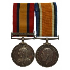 Queen's South Africa Medal (Clasp - Cape Colony) and WW1 British War Medal Pair - Reverend William Shuckburgh Swayne (Bishop of Lincoln 1920-1932)