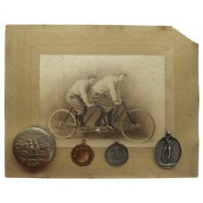 Interesting Group of Cycling Medals, Drinking Cup & Photograph of William J. "Senator" Morgan
