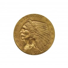 USA United States 1927 "Indian Head"  Gold 2 1/2 Dollar