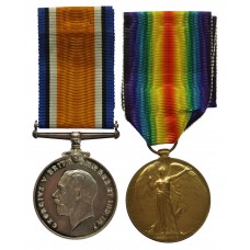 WW1 Casualty British War & Victory Medal Pair - 2nd Lt. H.Y. Maulkinson, Lincolnshire Regiment - Died of Wounds, 4/6/17
