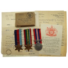 WW2 Japanese Prisoner of War Casualty Medal Group of Three - Gnr. S.H. Brain, 89 Bty. 35 Lt. A.A. Regt. Royal Artillery