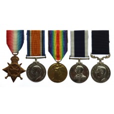 WW1 1914-15 Star Trio, RN Long Service & Good Conduct Medal a