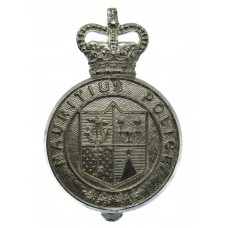 Mauritius Police Anodised (Staybrite) Cap Badge - Queen's Crown