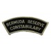 Bermuda Reserve Constabulary Cloth Shoulder Title Badge