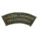 Bermuda Reserve Constabulary Cloth Shoulder Title Badge