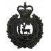 Berkshire Constabulary Black Wreath Helmet Plate - Queen's Crown