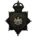 Manchester City Police Black Helmet Plate - King's Crown