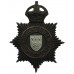 Derbyshire Constabulary Black Helmet Plate - King's Crown