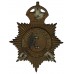 Derbyshire Constabulary Black Helmet Plate - King's Crown