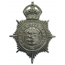 Chester City Police Helmet Plate - King's Crown