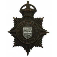 Bournemouth Borough Police Night Helmet Plate - King's Crown