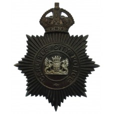 Carlisle City Police Night Helmet Plate - King's Crown