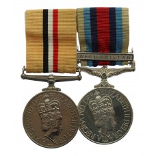 Iraq Medal and OSM Afghanistan Medal Pair - LOGS (Writer) S.L. Brown, Royal Navy