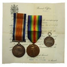 WW1 Casualty British War & Victory Medal Pair and Whaplode St