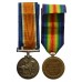 WW1 Casualty British War & Victory Medal Pair and Whaplode St Mary Tribute Medal - Pte. G. Stephenson, 2nd Bn. South Lancashire Regiment - K.I.A. 12/3/1918