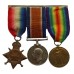 WW1 1914-15 Star Medal Trio and Dog Tags - Pte. A.E. Tubby, Lincolnshire Regiment - Wounded