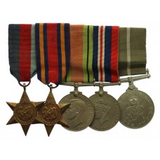 Pakistan WW2 Medal Group of Five - Hav. Allah Bux, Bahawalpur Reg