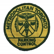 Canadian Metropolitan Toronto Parking Control Cloth Patch Badge