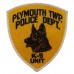 United States Plymouth TWP Police Dept. K-9 Unit Cloth Patch Badge