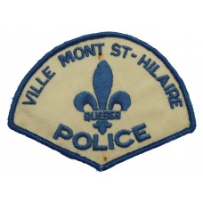 Canadian Ville Mont St-Hilaire Quebec Police Cloth Patch Badge
