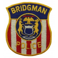 United States Bridgman Police Cloth Patch Badge