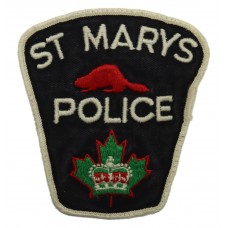 Canadian St Marys Police Cloth Patch Badge