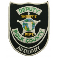 United States Polk County Deputy Sheriff's Dept. Auxiliary Cloth Patch Badge