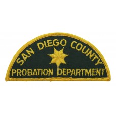 United States San Diego County Probation Department Cloth Patch Badge