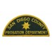 United States San Diego County Probation Department Cloth Patch Badge