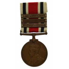 George V Special Constabulary Long Service Medal (3 Clasps - The Great War 1914-18, Long Service 1929, Long Service 1940) - George Wilson