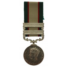 1936 India General Service Medal (Clasps - North West Frontier 1936-37, North West Frontier 1937-39) - L-Naik. Bahadru, 1st 13th Frontier Force Rifles