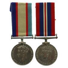 WW2 Australia Service Medal & War Medal 1939-45 Pair - Q143822 C.E. Davies