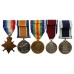 WW1 1914-15 Star Trio, 1935 Jubilee Medal and Royal Navy Long Service & Good Conduct Medal Group of Five - Chief Petty Officer G.S. Stephens, Royal Navy